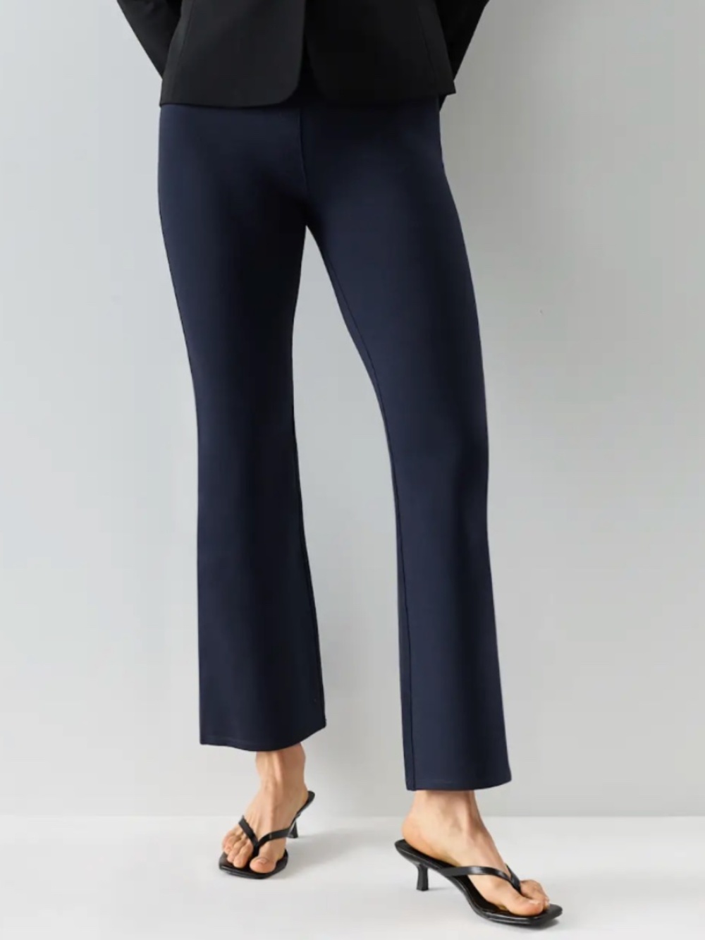 NWT Quince Ultra-Stretch Ponte Bootcut Pants Navy XL